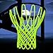 LEADTEAM Nightlight Basketball Net Luminous Outdoor Portable Sun Powered Sports Nylon (green)