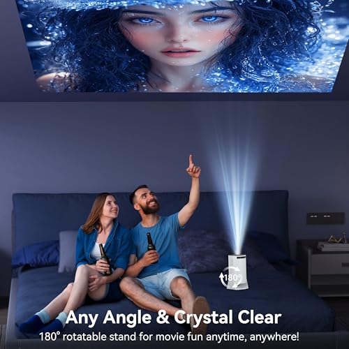 Polocsh HY300 PRO Mini Projector With Wifi And Bluetooth 180°Rotatable Portable Smart Projector Built-In Android Tv 11.0 1080P Support Short Throw Outdoor Auto Keystone 130'' Screen Home Theater Projector thumb #3