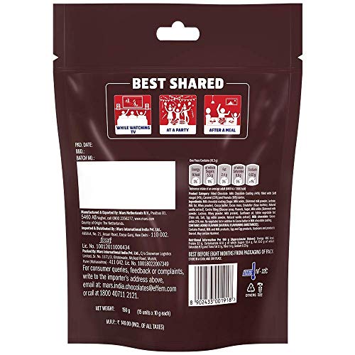 Image of Snickers Peanut Filled Miniature Chocolates Birthday Gift Pack, 150G (Pack of 2)