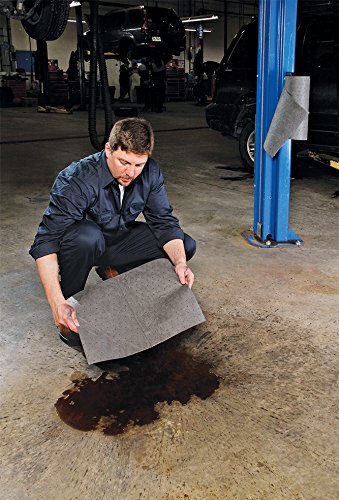 Oil Absorbent Mat Roll for Garage by New Pig | Oil Mats for Garage Floor | Garage Car Mat | Oil Spill Mats | 15" x 50' Roll | Absorbs up to 3.3 Gallons