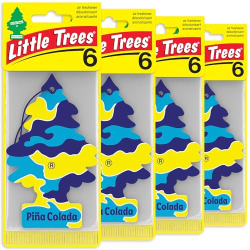 LITTLE TREES Car Air Freshener | Hanging Tree Provides Long Lasting Scent for Auto and Home | 24 Air Fresheners |Piña Colada