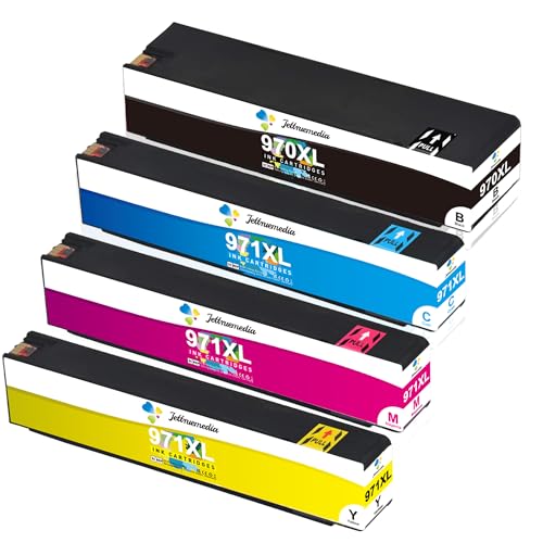 970XL 971XL Ink Cartridges Replacement for HP 970 XL 971 XL Ink Cartridge Compatible with HP Officejet Pro X476dw X451dw X576dw X551dw X451dn X476dn X576dn (4pack)