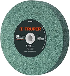 TRUPER PIES-6160T 6" Silicon Carbide Bench Grinding Wheels. Grit=60, Thickness=1", Drill=1". 1 Pack