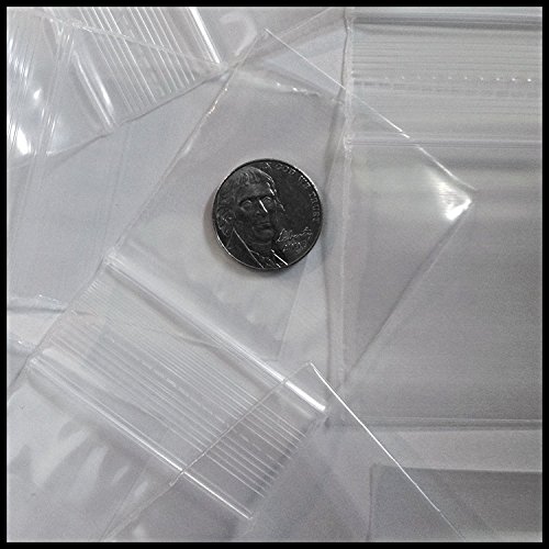 Original Apple Bags Small Plastic Recloseable Bags 100 2020 Color Apple Mini Ziplock Baggie Colored Mix 2 inch X 2 inch (Clear)