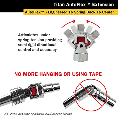 Image of Titan 62110 1 /2-Inch x 10-Inch Auto Flex Universal Joint Extension Adapter (Pack of 2)