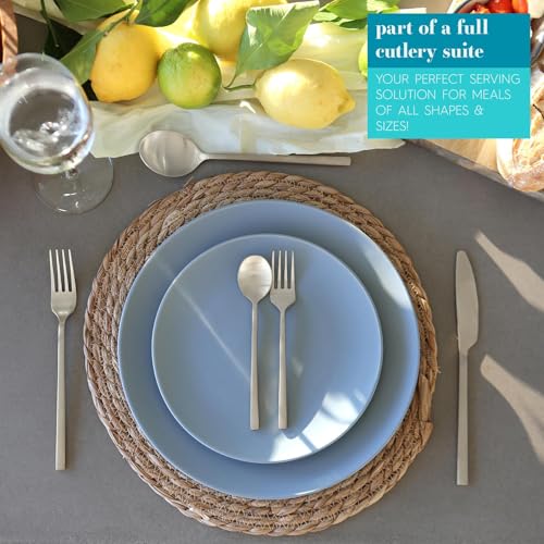 Argon Tableware 12 Stainless Steel Dinner Knives – 21cm Silver Finish Modern Cutlery Set for Dining & Entertaining – Stylish Dishwasher Safe Tableware - Image 2