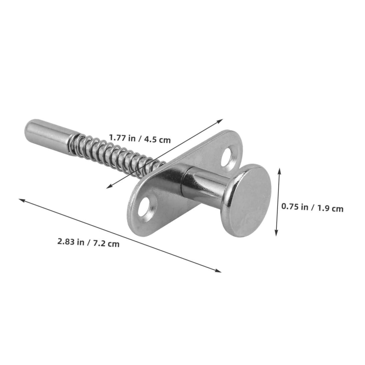 KALLORY 4Pcs Spring Latch Pin for Crib Furniture Replacement Height Fittings for Beds Secure Fastening Parts for Cabinets Windows