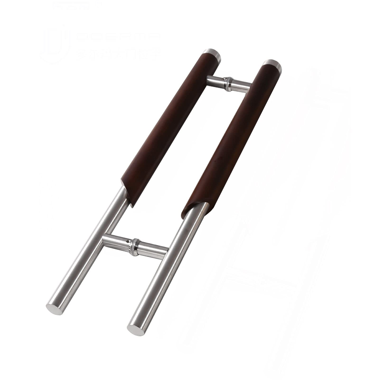 Wdsopk A Heavy Duty Stainless Steel + Solid Wood Push Nd Pull Door Handle, Glass Door Handle For Office/Hotel,-800Mm（-800Mm）