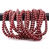 ICAI Beads 4mm Natural Red Agate Stone Round Loose Stone Beads for Jewelry Making DIY Crafts Design 1 Strand 15" APPR.98-100pcs #1