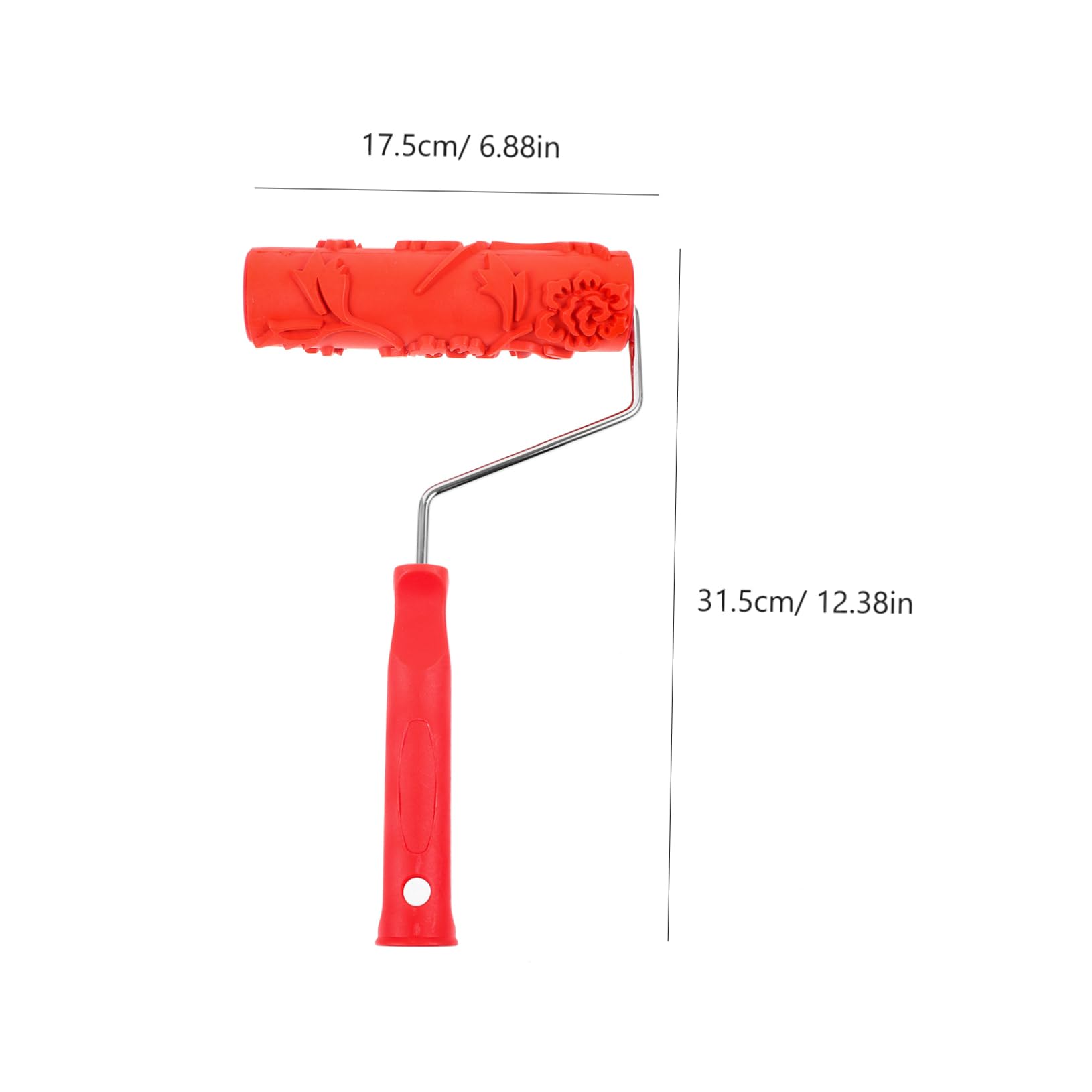 Rodillo de Pintura Patrones de Rosa de 7 Pulgadas, Herramienta de Goma y Plástico para Decoración de Paredes, Fácil de Usar para Proyectos DIY y Profesionales