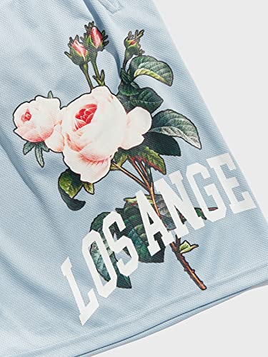 GORGLITTER Men's Letter Graphic Shorts Drawstring Elastic Waist Summer Workout Track Shorts4