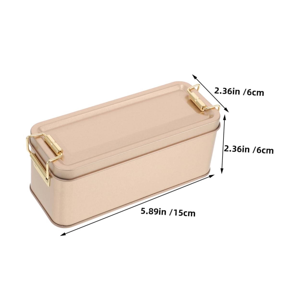 IWOWHERO 2-pc Sturdy Iron Tinplate Box Candy Tinplate Boxes Hinged Tin Easy Care Decorative Elegance