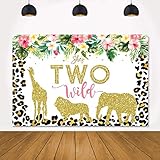 Lofaris Two Wild Birthday Bakcdrop Safari Theme Party Decoration 2nd Birthday Background Girls...