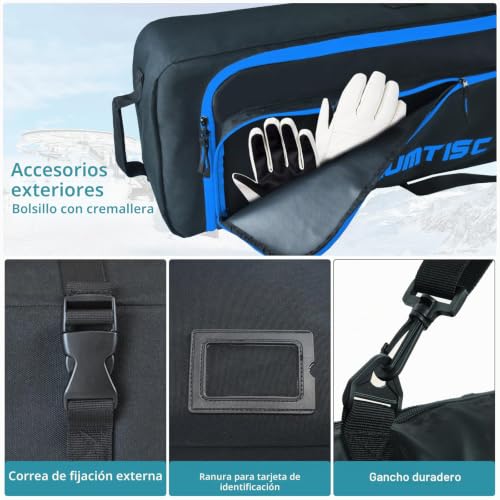Bolsa de snowboard acolchada AUMTISC impermeable con correas ajustables 6