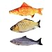 Coolfm Catnip Toys Set Simulation Fish Shape Doll Interactive Pets Pillow Chew Bite Supplies for Cat/Kitty/Kitten Fish Flop Cat Toy Catnip Crinkle Toys 3PCS (CAOY-3PCS)