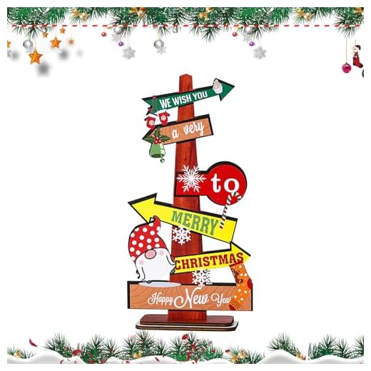 Décoration De Noël Arbre en Bois pour Table, Décor Plateau Étage Bois Rustique, Idée Déco pour Étagre, Cheminée, Bureau ou Table à la Maison