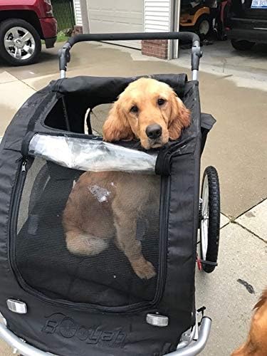 Miniatura 7 de Booyah - Cochecito de perro grande para bicicleta para mascotas con amortiguadores - naranja