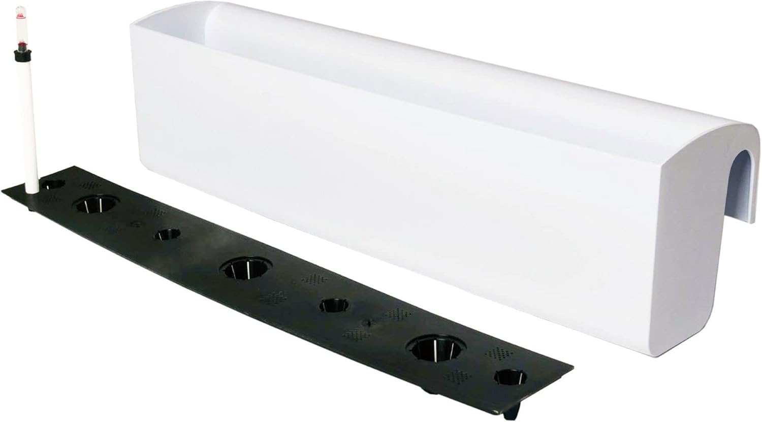 VIVANNO Balconnière avec Support & système d'arrosage BALKONA Classico Blanc 80 cm de Long