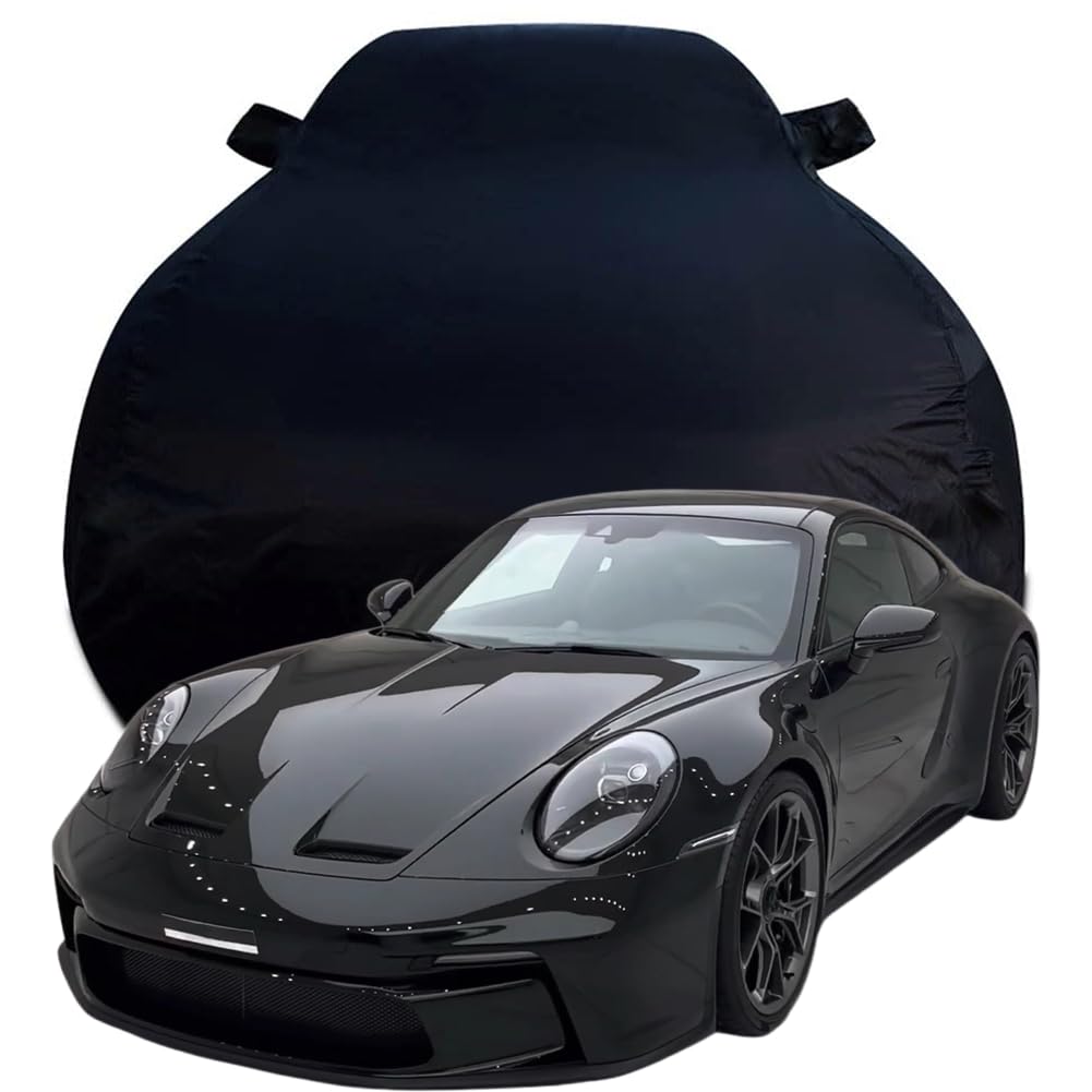 Copriauto Impermeabile for Porsche 992 T3 Touring 2022 2023 2024 2025 2026, Coperture Esterne in Tessuto Oxford Traspirante Protezione da Pioggia, Sole e Polvere Antivento,Nero