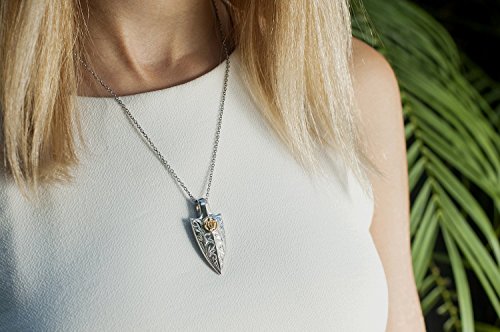Hawaiian Jewelry By Austaras - Arrow Head Pendant With Honu Turtle - Good Luck Around Your Neck #TOP4