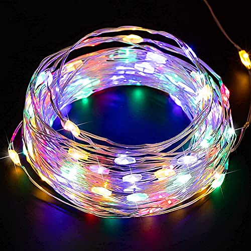 Image of Desidiya Copper Fairy String Multicolor Lights with USB Cable Indoor /Outdoor Decoration for Diwali, Christmas, Wedding, Party, Home, Patio Lawn (10 Meters-RGB).