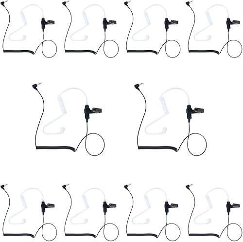 Kit de vigilancia de tubo acústico de solo escucha para la aplicación de la ley para radio de 2 vías (0.138 in, 10 unidades)