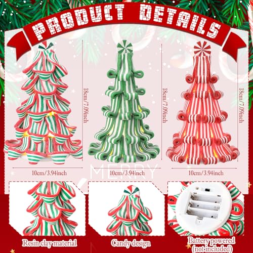 Árbol de menta de arcilla iluminado para decorar espacios pequeños sin cables molestos 4