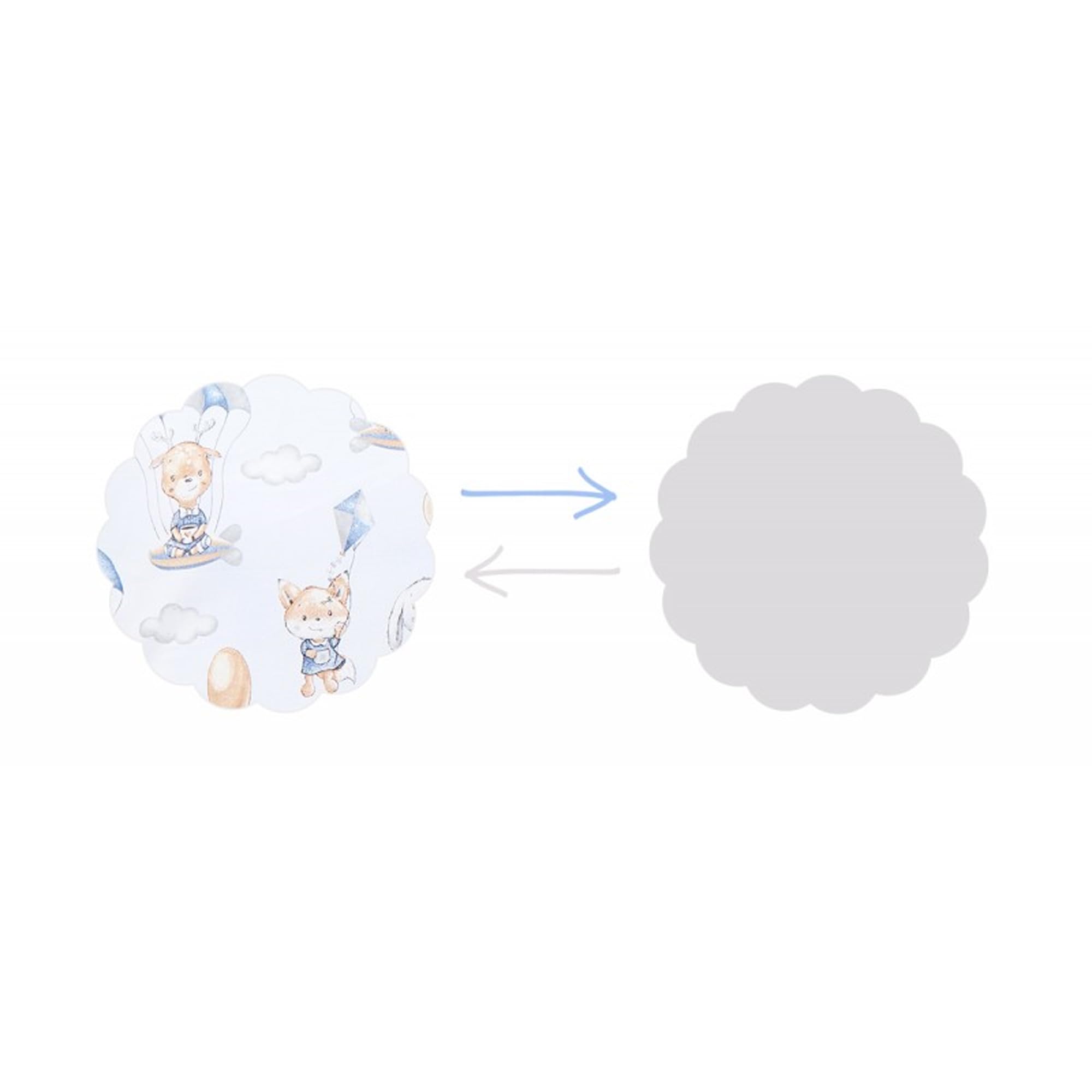BABYSAFE Baby Cot Bed Duvet Cover Set Boys and Girls 120 X 90 with Toddler Pillowcase 40x60 Cm 100% Cotton - Image 3