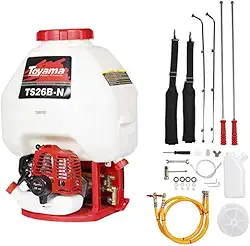 PULVERIZADOR COSTAL TOYAMA TS26B-N TANQUE 25L, 25,4CC GAS 2T 2 LANCAS