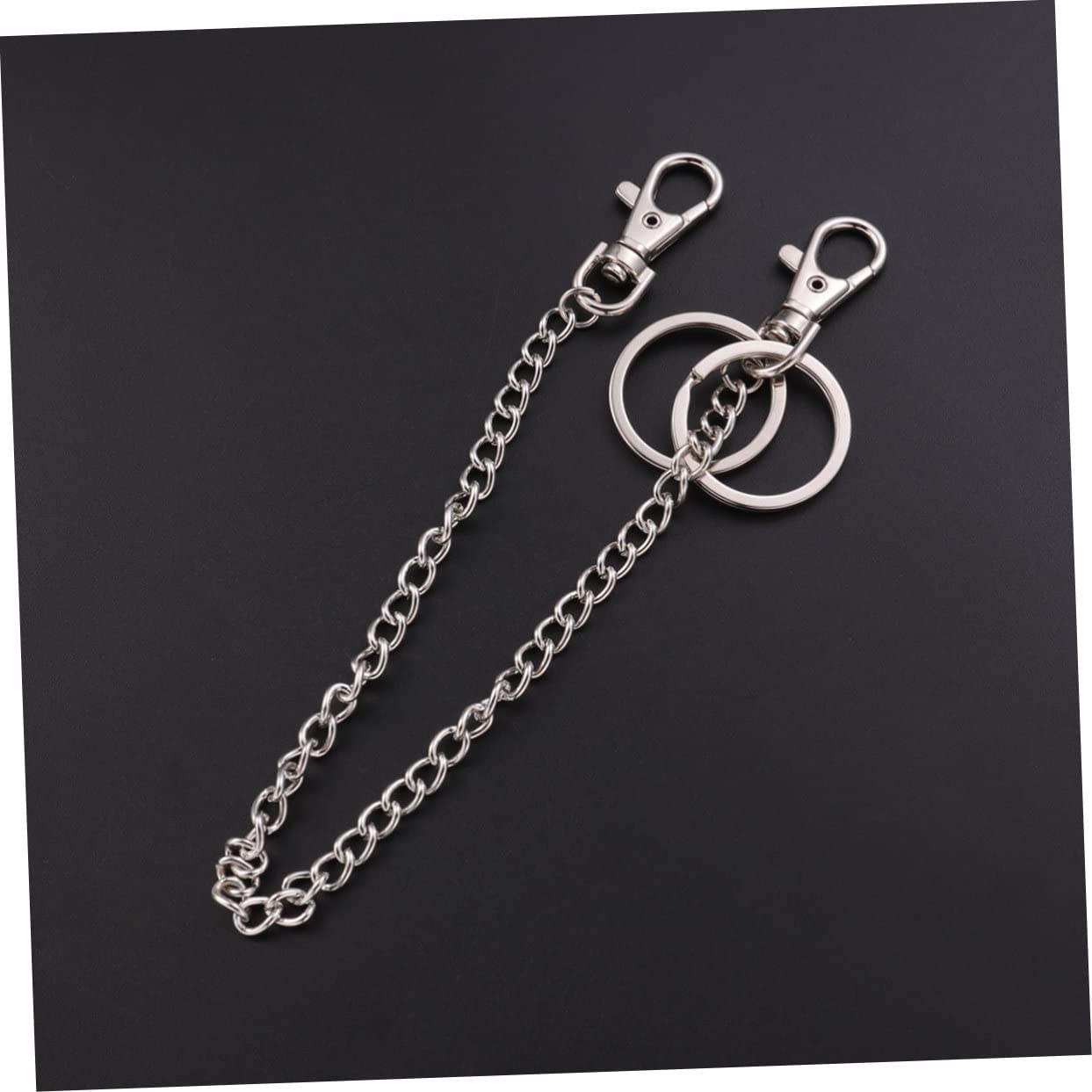 Holibanna 2pcs Punk Style Metal Jeans Chain Belt for Men and Women and Lengths Versatile Accessory for Hanging Keys and Items Fashion Statement