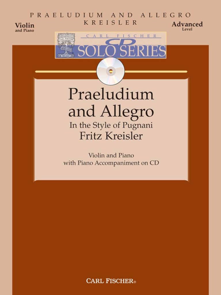 Praeludium And Allegro - Violin & Piano - Advanced Level -BK/CD