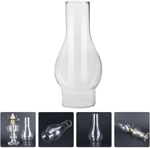 Miniatura 9 de Lámpara de vidrio de repuesto para lámpara de aceite, lámpara de huracán, globos de lámpara de cristal transparente, pantalla de lámpara de chimenea