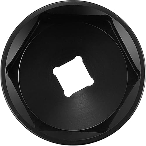 Miniatura 6 de X AUTOHAUX Instalador de extracción de enchufe de tapa de filtro de aceite de combustible de aluminio, 24351.417 in, color negro para Ford 6.0L6.4L