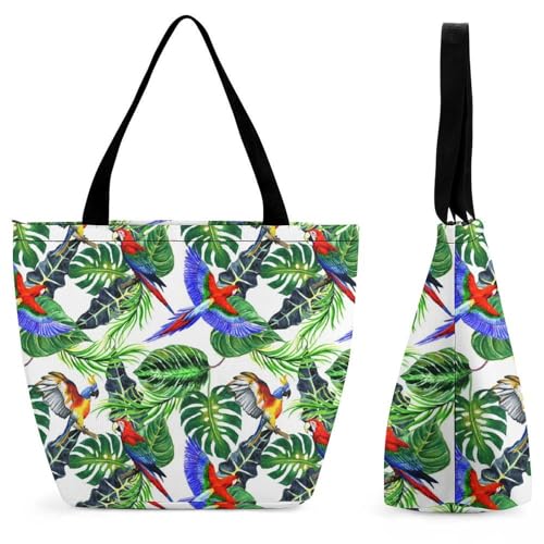 Sac shopping perroquet pour femme grand sac à bandoulière voyage 32cm