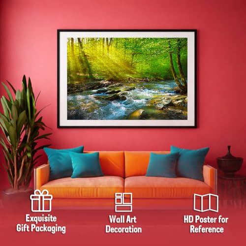 Image of Landscape 1000 Piece Jigsaw Puzzles for Kids and Childrens - Realistic Illustration Challenging Brain Booster Gifts, Fun and Creative Fun Game - Ages 9+ (1000 Pcs)