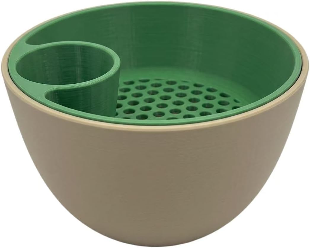 Pistachio Bowl Dual Chamber Nut Shell Separator Plastic Snack Bowl