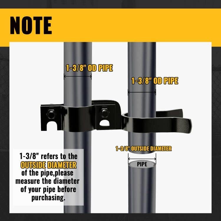 Miniatura 3 de VIVIDA - Pestillo de puerta de valla de eslabones de cadena de 1-38 pulgadas x 1-38 pulgadas, pestillo de horquilla de puerta de valla con agujero