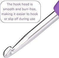 Vista 3 de Gancho de ganchillo de 0.197 in, mango ergonómico para manos artríticas, agujas de tejer extralargas para principiantes e hilo de ganchillo