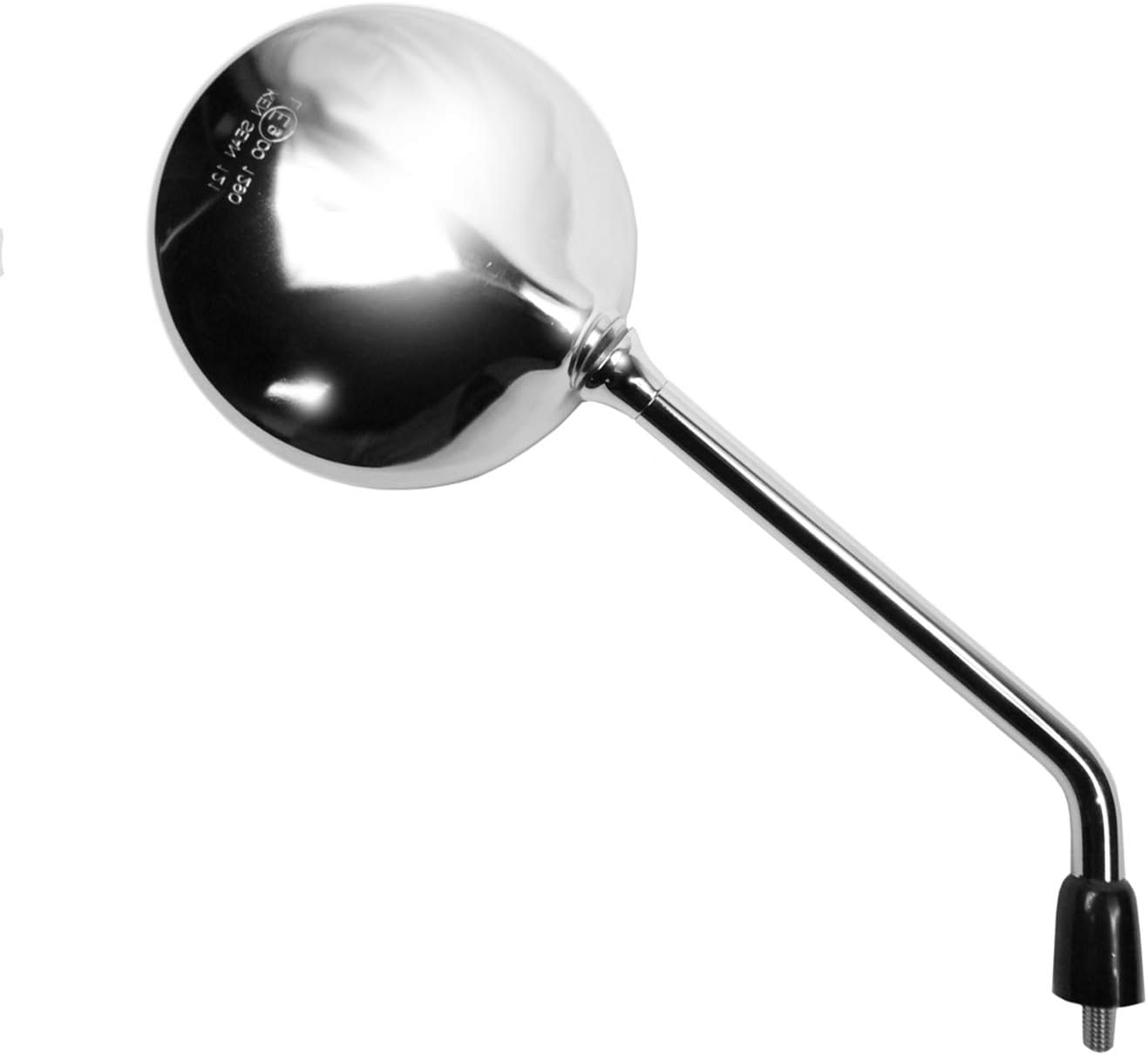 Actual OE Replacement Mirror for Piaggio Vespa LX 50 05-13; Vespa LX 125/150 05-11; 8mm thread for Right side, Stainless/Chrome