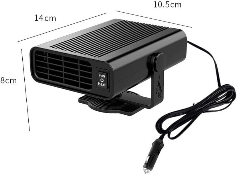 Portable 12V Car Heater & Defroster,500W Fast Heating & Cooling Fan,360° Rotation Defroster Defogger for Car Windshield,Plug-in C-ar Heaters,Auto H-Eater Fan,for All Cars