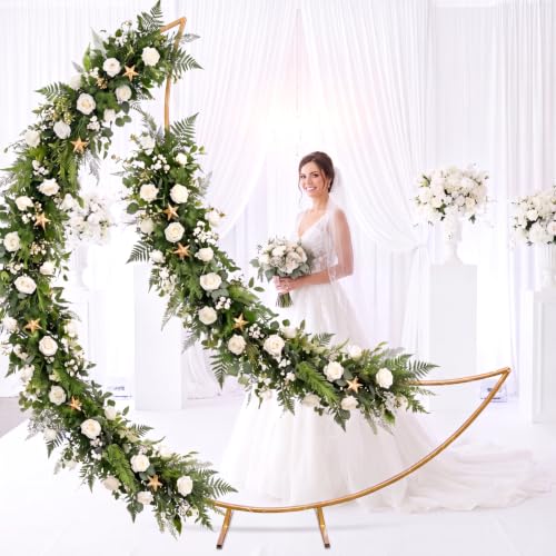 Silipull 8 ft Giant Moon Arch Backdrop Metal Stand Kit, Easy Setup