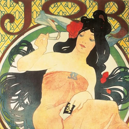 Calendário 2024-2025, calendário de parede Alphonse Mucha, calendário mensal, calendário suspenso de