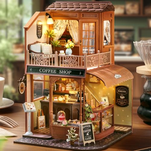 Kit de maison de miniature et jouets en bois de modélisme 3D