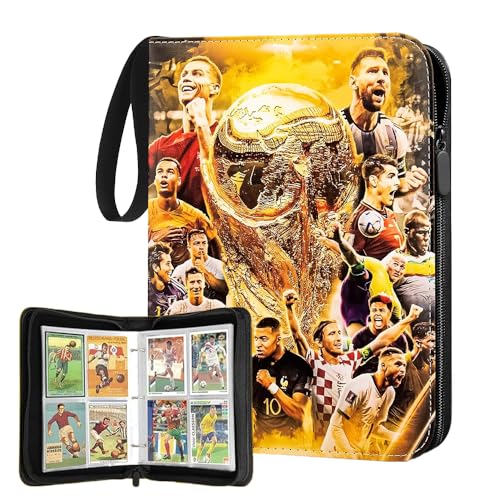 KBIBCK - KBIBCK Classeur à 400 pochettes pour cartes de football, collection de jeux de cartes de football, classeur de cartes de football avec pochettes amovibles, album de cartes de football pour enfants