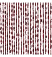 HYVAKUPPA 35.5" x 75" Bamboo and Wood Beaded Curtain for Doorway 52 Strands Handmade Bohemian Doo...