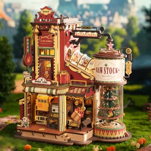 zmart Robotime Rokr Dream Gift Factory 3D�ؐ��p�Y�� �ؐ��I���S�[�� �N���X�}�X�ؐ� ���f�� ���� �p�Y�� ROKR �h���[�� �M�t�g �t�@�N�g���[ �E�b�h �N���t�g �@�B�� �͌^ �I���S�[�� ���炭�� ����