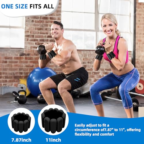 Image of Ankle Weights for Women and Men, Adjustable Wrist Weighted Training Bracelet for Home Gym Workout, Strength Training Walkin Running, Foot weights for exercise,2pc on Set