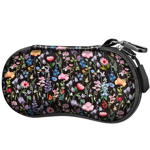 Image of FINTIE Sunglasses Case, Hard EVA Shell Shockproof Sport Glasses Case with Metal Carabiner Travel Zipper Eyeglasses Holder