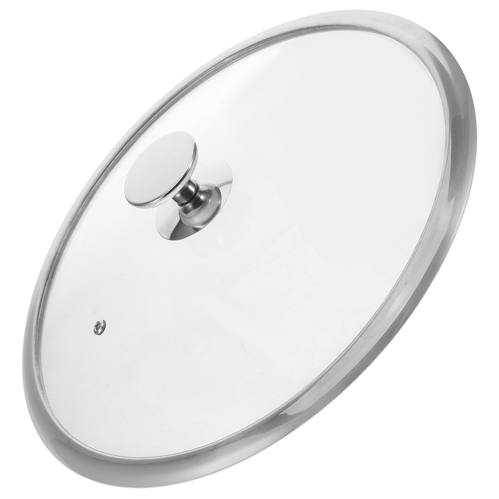 Healvian Tapa de sartén y olla resistente a la deformación de acero inoxidable de 34 cm, con borde engrosado y diseño moderno para cocina