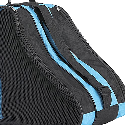 Bolsa de patins com alças ajustáveis, bolsa de de 3 camadas com compartimentos funcionais para tênis